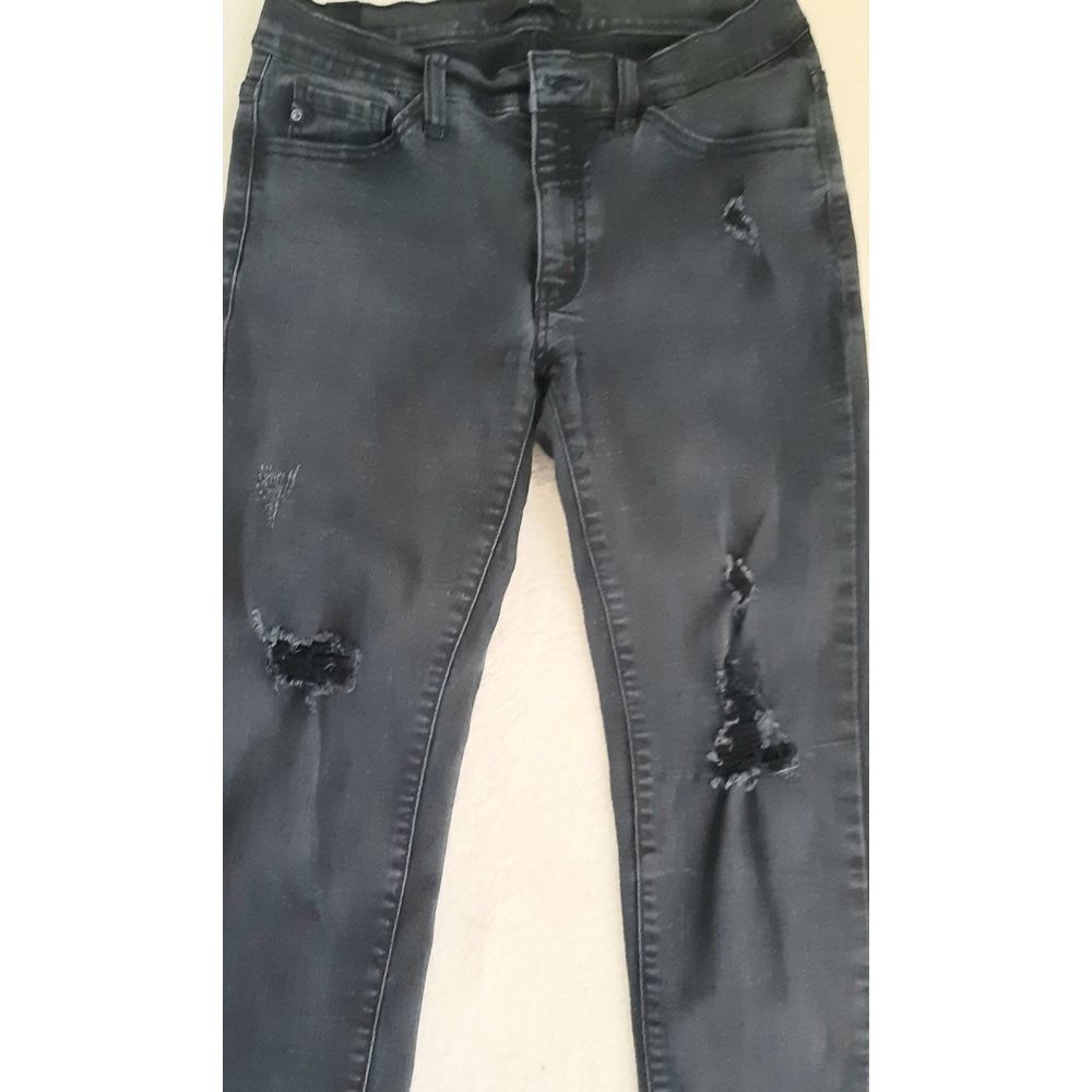 KanCan Distress Skinny Black Wash Jeans Sz 28